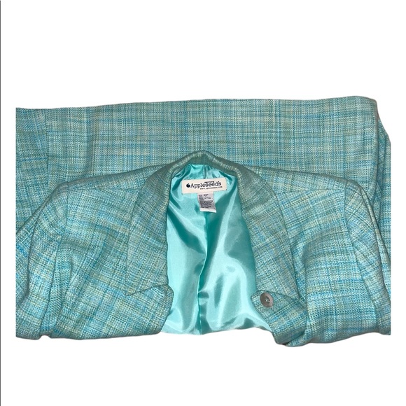 NWOT Appleseed’s - Women’s Petite Size 10P Blue & Green Blazer Jacket Coat - Picture 10 of 14